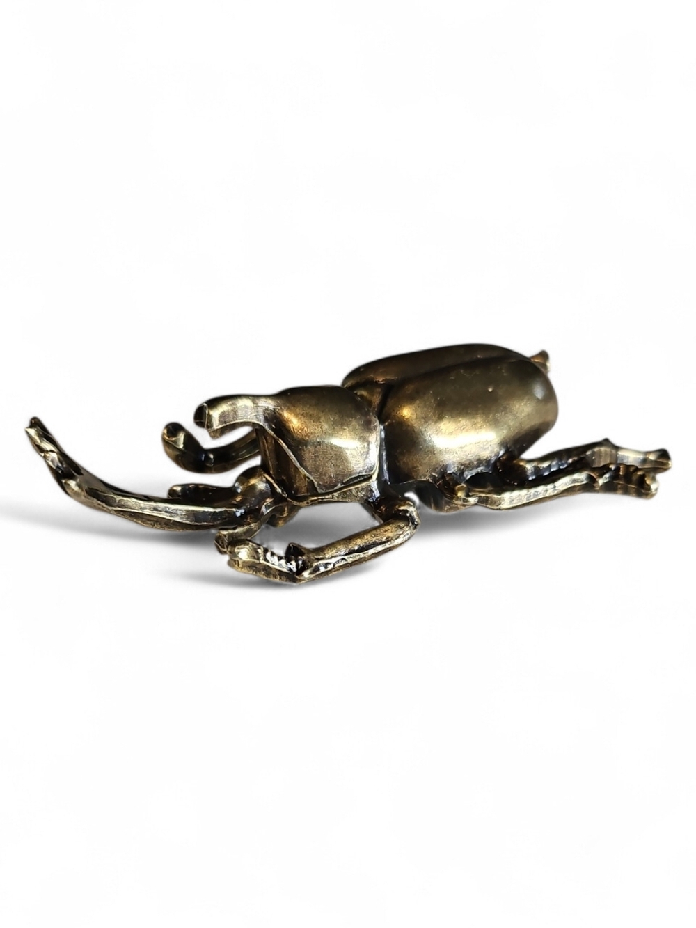 Brass Tone Stag Beetle
